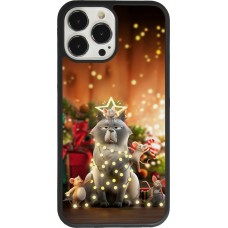 Coque iPhone 13 Pro Max - Silicone rigide noir Christmas 25 Xmas Cat