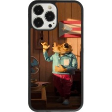 iPhone 13 Pro Max Case Hülle - Silikon schwarz Dancing frog DTMF