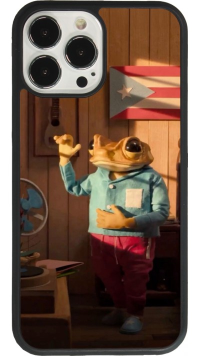 Coque iPhone 13 Pro Max - Silicone rigide noir Dancing frog DTMF