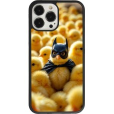 Coque iPhone 13 Pro Max - Silicone rigide noir Easter 2026 Chicken Batman