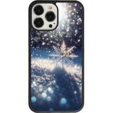 iPhone 13 Pro Max Case Hülle - Silikon schwarz Schneeflocke Solar Glanz