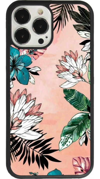 Coque iPhone 13 Pro Max - Silicone rigide noir Flowers Artprint