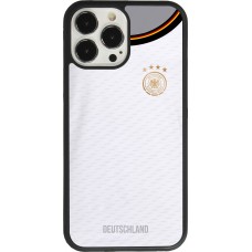 Coque iPhone 13 Pro Max - Silicone rigide noir Maillot de football Allemagne 2022 personnalisable
