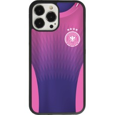 Coque iPhone 13 Pro Max - Silicone rigide noir Maillot de football Allemagne Extérieur personnalisable