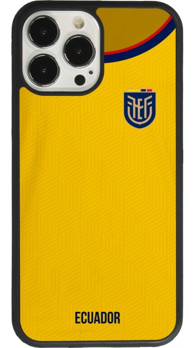 Coque iPhone 13 Pro Max - Silicone rigide noir Maillot de football Equateur 2022
