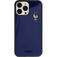 Coque iPhone 13 Pro Max - Silicone rigide noir Maillot de football France 2022 personnalisable
