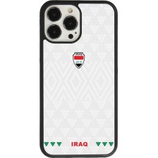 Coque iPhone 13 Pro Max - Silicone rigide noir Maillot de football Irak 2026 personnalisable