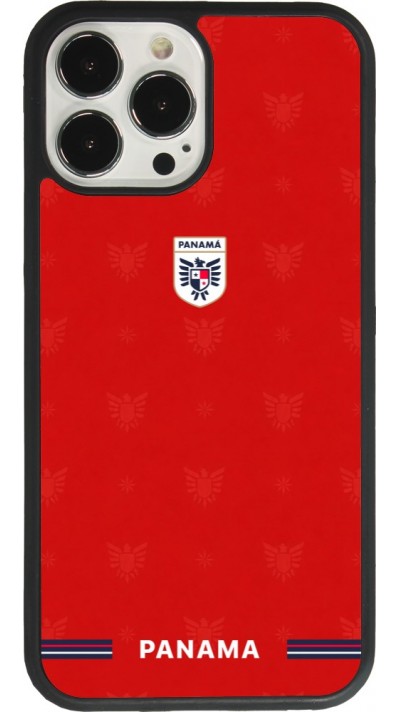 Coque iPhone 13 Pro Max - Silicone rigide noir Maillot de football Panama 2026 personnalisable