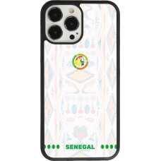 Coque iPhone 13 Pro Max - Silicone rigide noir Maillot de football Sénégal 2026 personnalisable
