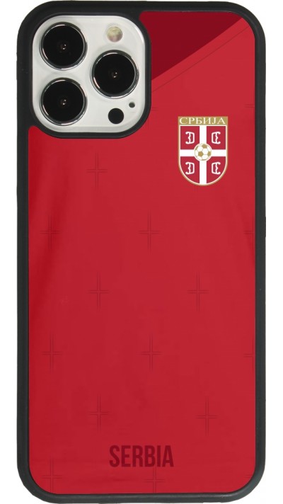 iPhone 13 Pro Max Case Hülle - Silikon schwarz Serbien 2022 personalisierbares Fussballtrikot