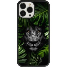 Coque iPhone 13 Pro Max - Silicone rigide noir Forest Lion