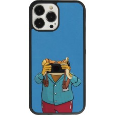 Coque iPhone 13 Pro Max - Silicone rigide noir Frog with camera DTMF