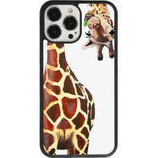 Coque iPhone 13 Pro Max - Silicone rigide noir Giraffe Fit