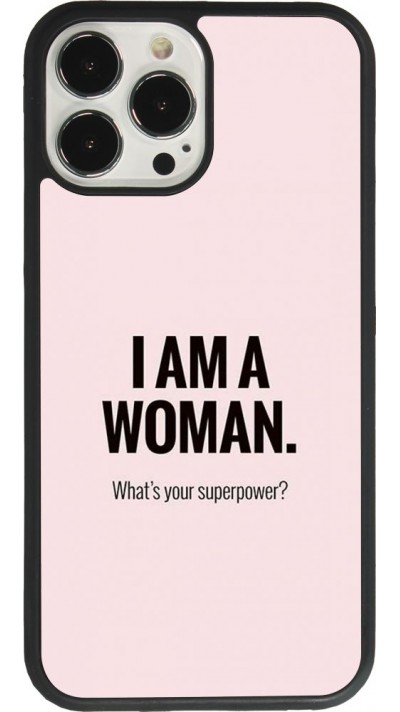 iPhone 13 Pro Max Case Hülle - Silikon schwarz I am a woman