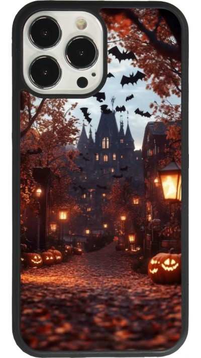 Coque iPhone 13 Pro Max - Silicone rigide noir Halloween 2025 Haunted house