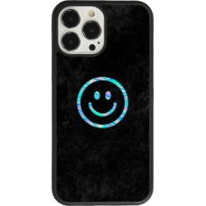iPhone 13 Pro Max Case Hülle - Silikon schwarz Happy smiley irisirt