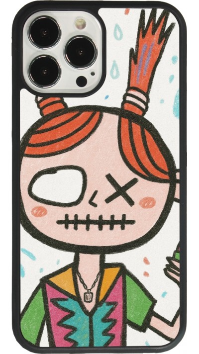 iPhone 13 Pro Max Case Hülle - Silikon schwarz Little Girl Sketch