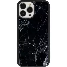 Coque iPhone 13 Pro Max - Silicone rigide noir Marble Black 01