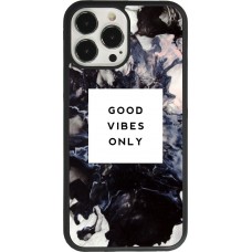 iPhone 13 Pro Max Case Hülle - Silikon schwarz Marble Good Vibes Only