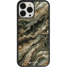 iPhone 13 Pro Max Case Hülle - Silikon schwarz Oliv Marmor