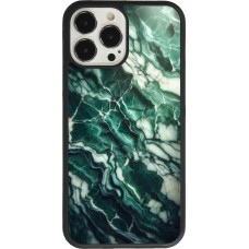 iPhone 13 Pro Max Case Hülle - Silikon schwarz Majestätischer grüner Marmor