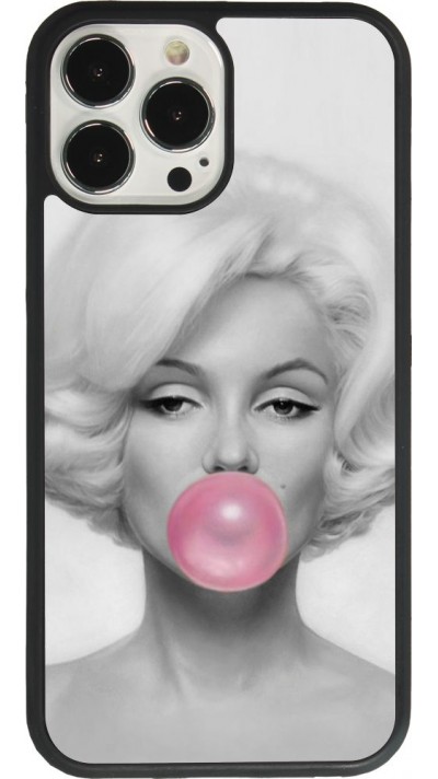 iPhone 13 Pro Max Case Hülle - Silikon schwarz Marilyn Bubble