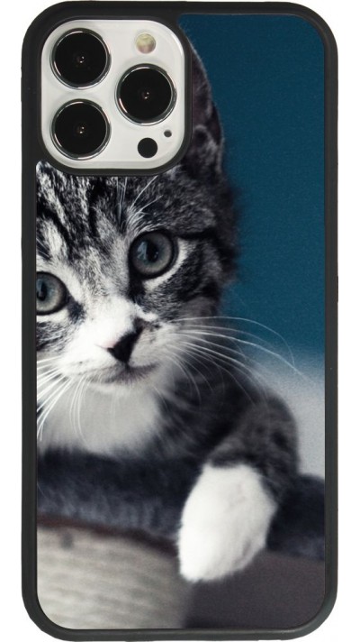iPhone 13 Pro Max Case Hülle - Silikon schwarz Meow 23
