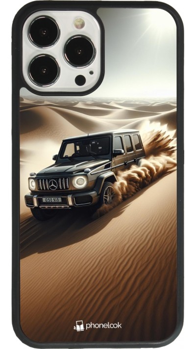 iPhone 13 Pro Max Case Hülle - Silikon schwarz Mercedes G Drift Wueste