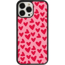 iPhone 13 Pro Max Case Hülle - Silikon schwarz Mom 2024 kleine Herzen