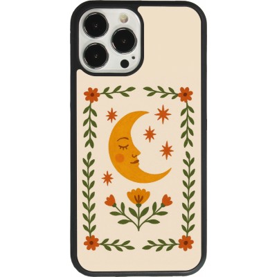 iPhone 13 Pro Max Case Hülle - Silikon schwarz Half moon stamp 2026