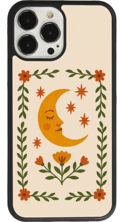 Coque iPhone 13 Pro Max - Silicone rigide noir Half moon stamp 2026