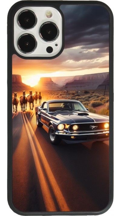 iPhone 13 Pro Max Case Hülle - Silikon schwarz Mustang 69 Grand Canyon