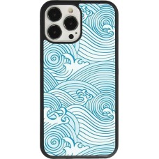 iPhone 13 Pro Max Case Hülle - Silikon schwarz Ocean Waves