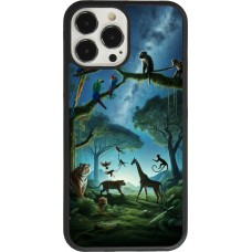 iPhone 13 Pro Max Case Hülle - Silikon schwarz Paradies der exotischen Tiere