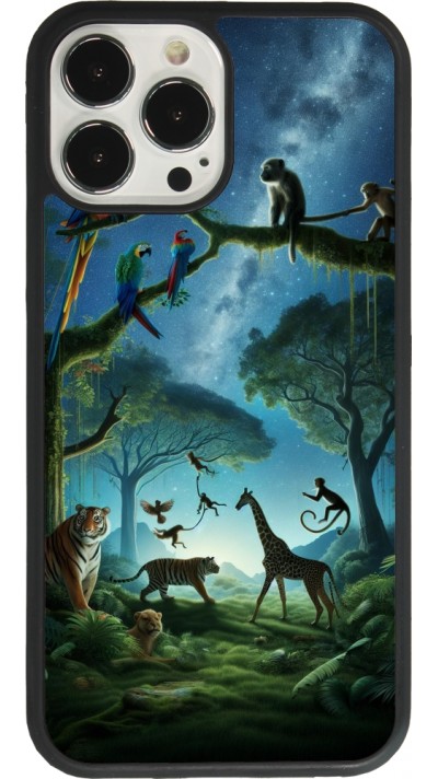 iPhone 13 Pro Max Case Hülle - Silikon schwarz Paradies der exotischen Tiere