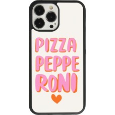Coque iPhone 13 Pro Max - Silicone rigide noir Pizza pepperoni 2026