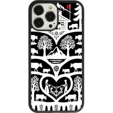 Coque iPhone 13 Pro Max - Silicone rigide noir Poya Suisse 2 noir