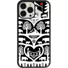 Coque iPhone 13 Pro Max - Silicone rigide noir Poya Suisse 2 noir