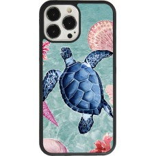 Coque iPhone 13 Pro Max - Silicone rigide noir Preppy Turtle