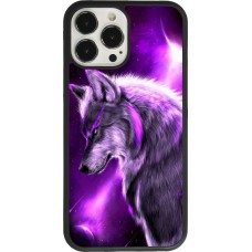 iPhone 13 Pro Max Case Hülle - Silikon schwarz Purple Sky Wolf