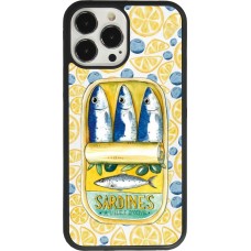Coque iPhone 13 Pro Max - Silicone rigide noir Sardines in oil 2026