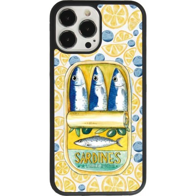 Coque iPhone 13 Pro Max - Silicone rigide noir Sardines in oil 2026