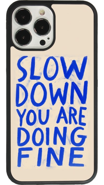 iPhone 13 Pro Max Case Hülle - Silikon schwarz Slow down 2026