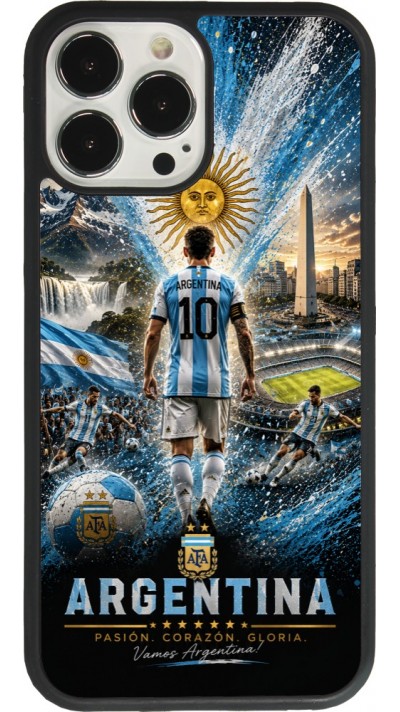 iPhone 13 Pro Max Case Hülle - Silikon schwarz Fussball Argentinien splash 2026