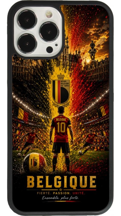 iPhone 13 Pro Max Case Hülle - Silikon schwarz Fussball Belgien splash 2026