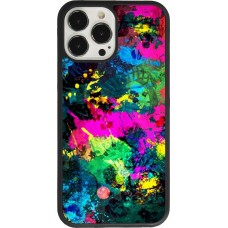 iPhone 13 Pro Max Case Hülle - Silikon schwarz Splash paint