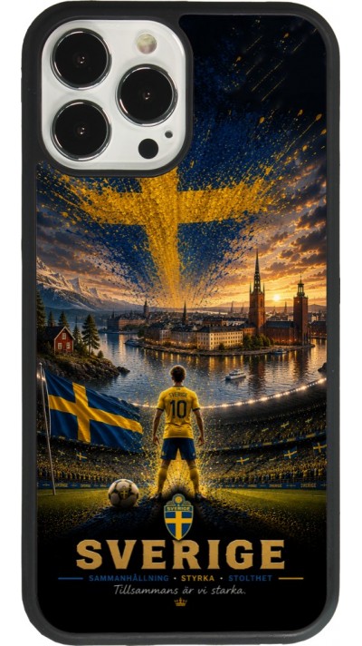 iPhone 13 Pro Max Case Hülle - Silikon schwarz Fussball Schweden splash 2026