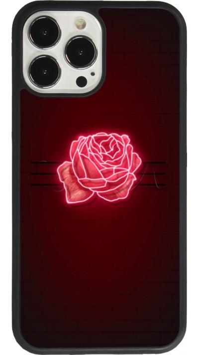 iPhone 13 Pro Max Case Hülle - Silikon schwarz Spring 23 neon rose