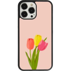 iPhone 13 Pro Max Case Hülle - Silikon schwarz Spring 23 tulip trio