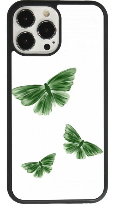 Coque iPhone 13 Pro Max - Silicone rigide noir Butterflies Spring 2026